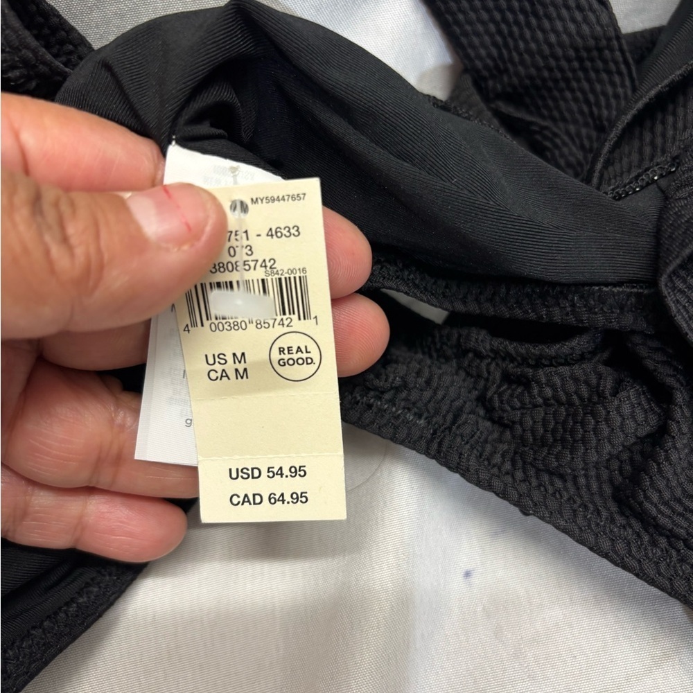 Aerie Black Tie-Side Sports Bra - Picture 8 of 9